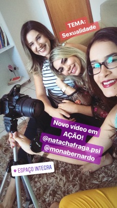 Produção de Vídeo para o canal do YouTube (Caroline Vieira Psicoterapeuta de Casal), com Monalisa Bernardo e Natacha Fraga, tema: sexualidade.